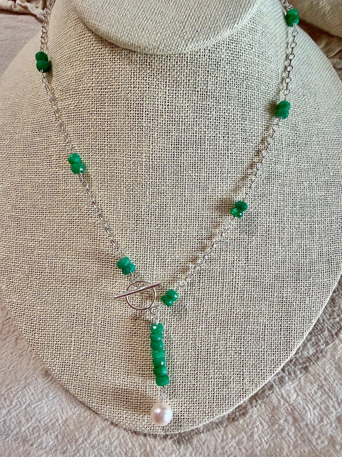 Starlight Emerald Pendant Necklace